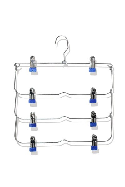 Choice Blue 1PC Multilayer Clothes Hangers with 8 Clips Clothing Storage Rack...