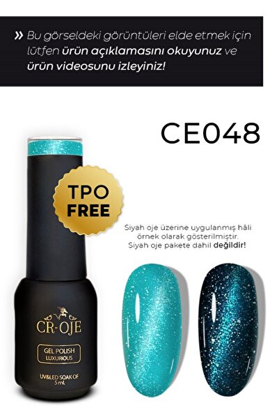 CROJE KALICI OJE Kalıcı Oje Kedi Gözü 7d Cat Eye-Ce048 (5 ML)