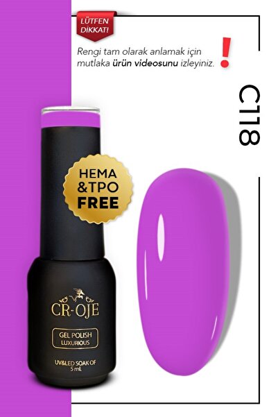 CROJE KALICI OJE Kalıcı Oje C118 - Mor (5 ml)