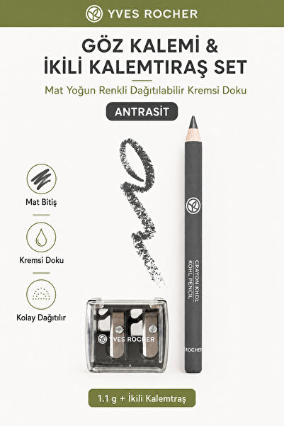 Yves Rocher Mat Yoğun Renkli Dağıtılabilir Kremsi Doku Göz Kalemi 1.1 g + İki...