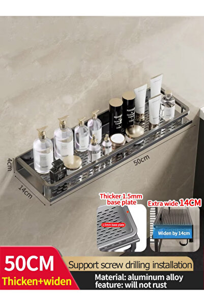Choice Wider gray 50CM Bathroom Rack Bathroom Shelf Toilet Space Aluminum Han...