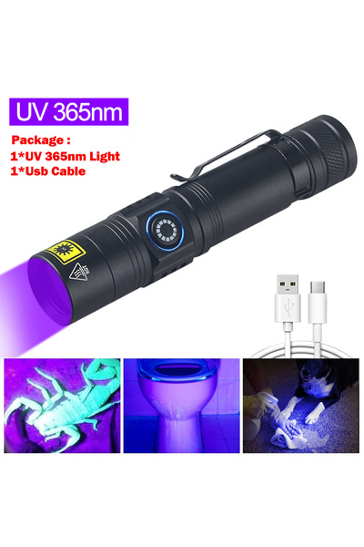 Choice B-365nm No Battery Mini UV Flashlight 365nm 395NM Ultraviolet Blacklig...