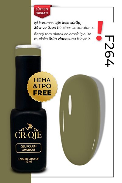 CROJE KALICI OJE Kalıcı Oje Yağ Yeşili - F264 (12 ML.)