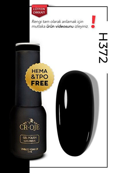 CROJE KALICI OJE Kalıcı Oje H372-Siyah (5 ml)