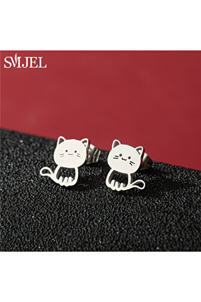 Choice GED761S 2025 New Funny Happy Kitty Stud Earrings for Girls Fashion Cut...