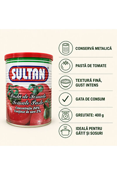 Sultan Pasta de tomate Sultan, Set 4 x 400 g
