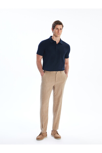 LC Waikiki Nevavm with Difference Southblue Brown Standard Fit Linen Blend Me...