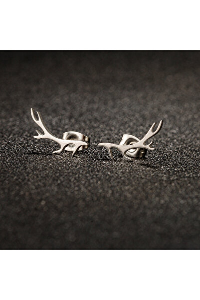 Choice GED664S 1 Pair Trendy Cute Deer Horn Stud Earrings Stainless Steel Ant...