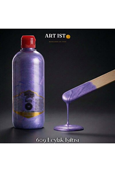 ART IST DAZZLE Metalik Sedefli ve Vernikli Su Bazlı Akrilik Boyalar 500ml | 6...