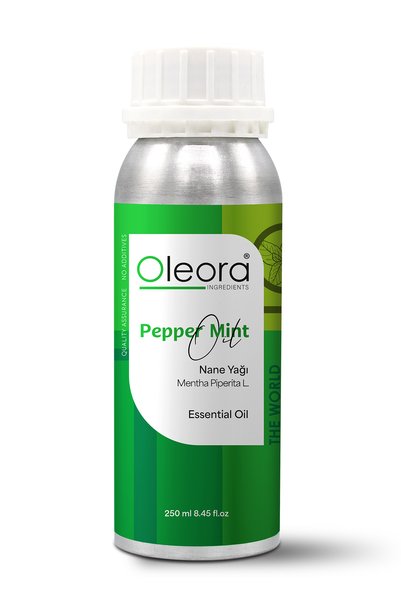 Oleora زيت النعناع، نقي وغير مخفف، زيت عطري. (زيت النعناع) نقي غير مخفف، 250 مل