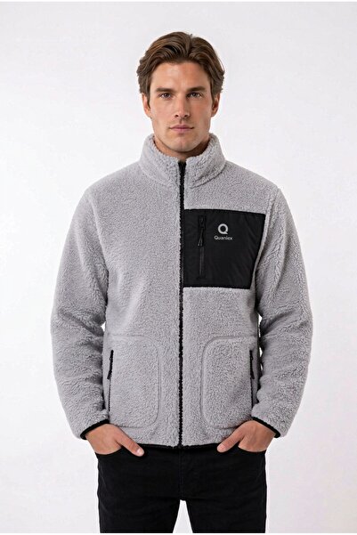 ELAFRO Men's Gray Comfortable Fit Full Zipper Thick Plush Welsoft Fleece Jack...