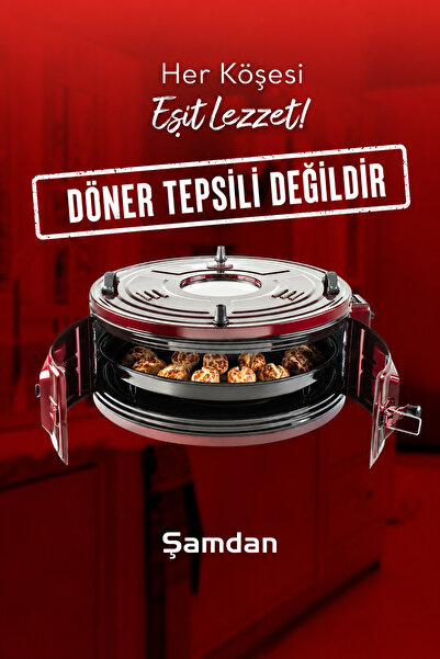 Şamdan 42 Lt. Termostatlı Yuvarlak Davul Fırın