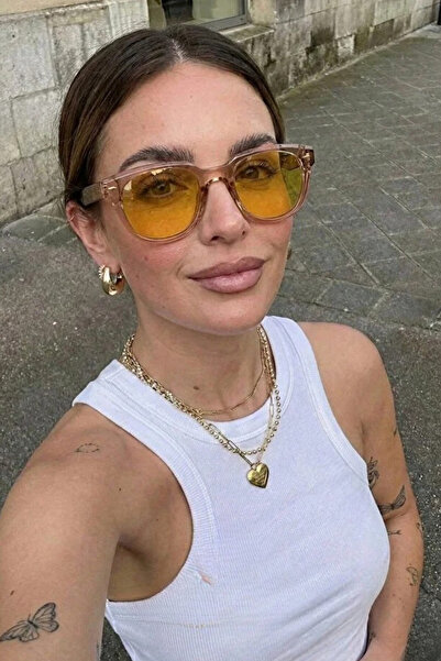 Chunky Frame Oval Unisex Honey Nude Luxury Sunglasses