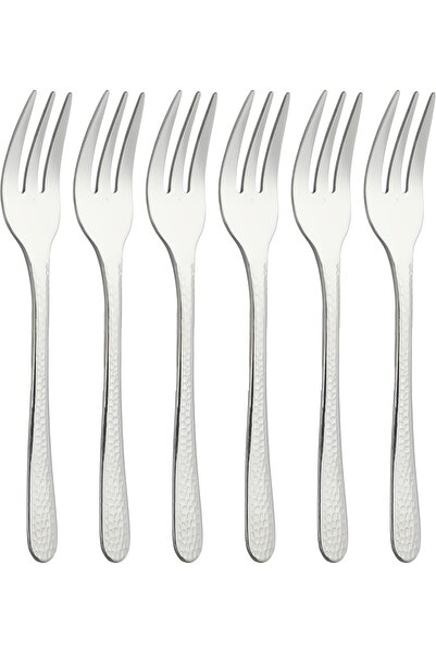 Alsaif Gallery Al Saif Gallery Stainless Steel Dessert Fork Set, 6 Pieces, En...