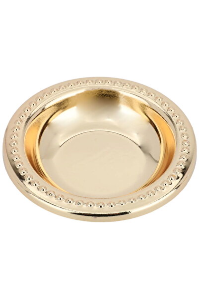 Alsaif Gallery Nawa Steel Plate AlSaif Gallery, Round - Gold