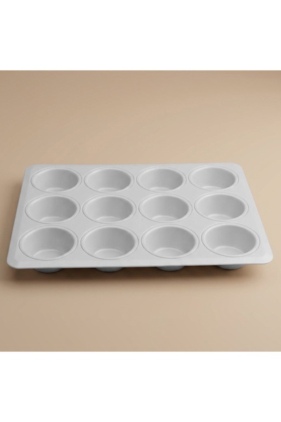 Alsaif Gallery Al Saif Gallery Aluminum Muffin Pan, 38.5X29.5X4.1 Cm, 12 Cont...