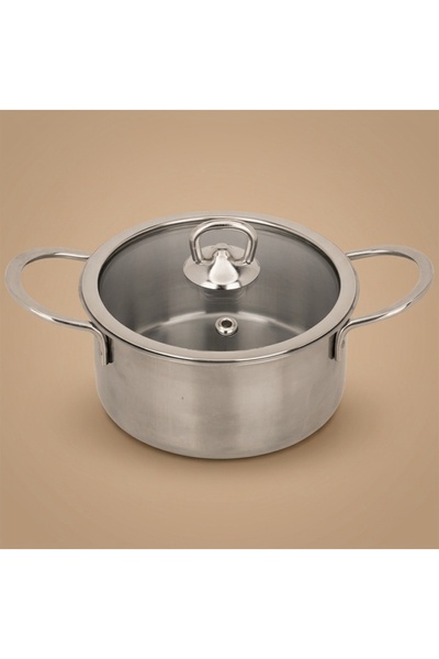 Alsaif Gallery Al Saif Gallery Steel Cooking Pot, 14 cm - Silver