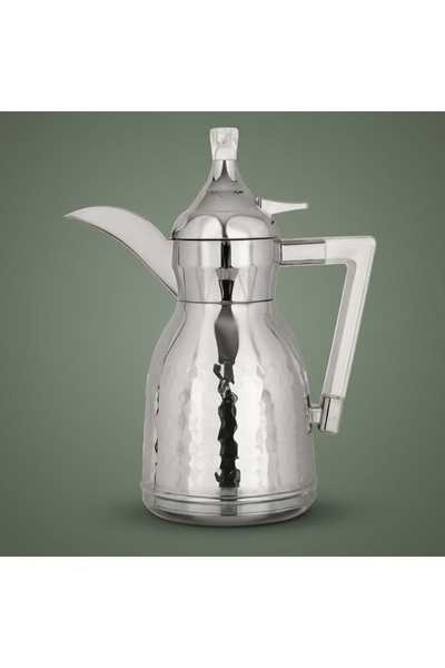 Alsaif Gallery Nawwaf Dallah Stainless Steel Coffee Pot, 0.35 Liter, Transpar...
