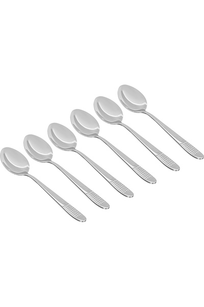 Alsaif Gallery Al Saif Gallery steel spoon set, 6 pieces - silver