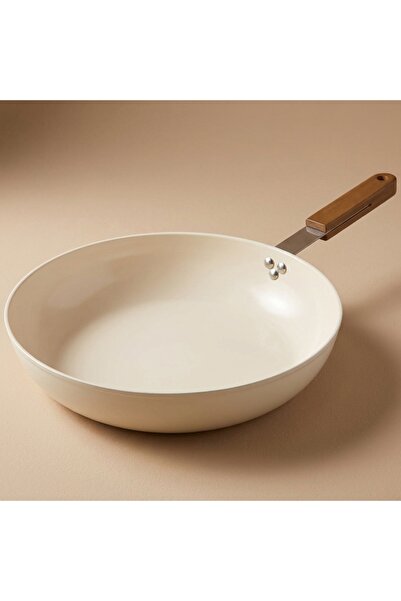 Alsaif Gallery Al Saif Gallery Tornado Ceramic Cookware, 30cm, Handle - Beige