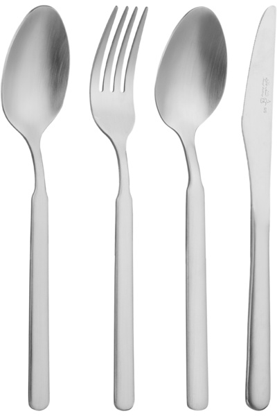 Alsaif Gallery Al Saif Gallery Stainless Steel Cutlery Set, 24 Pieces - Silver