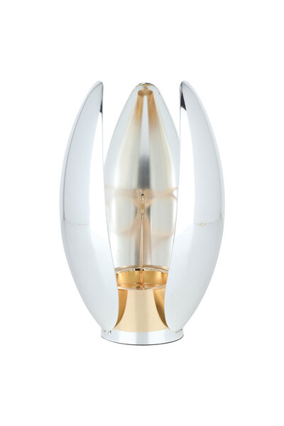 Alsaif Gallery Steel Incense Burner, Lotus Flower Shape - Silver
