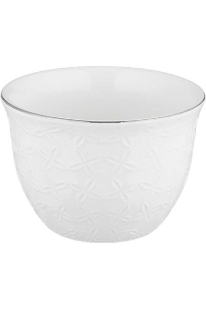 Alsaif Gallery Al Saif Gallery Saudi Porcelain Coffee Cup Set, 12 Pieces - White