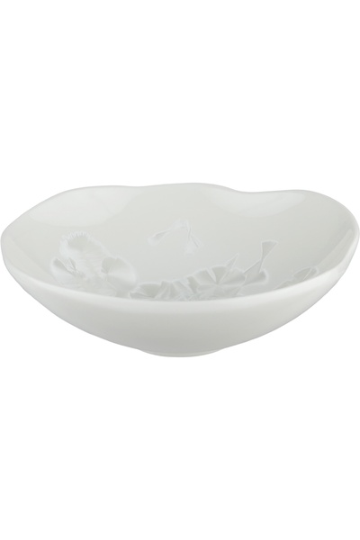 Alsaif Gallery Al Saif Gallery Porcelain Plate, 15x15x4.6 cm, Round - White