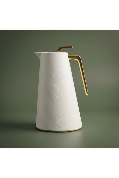 Alsaif Gallery Glory Pro Thermos White Gold Handle 1.5 Liters