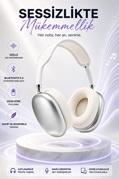 Happy Owl Kablosuz Bluetooth Kafa Üstü Kulaklık – Mikrofonlu, Şarjlı, Katlanabilir, Yumuşak Pedli, Güçlü Bass, Telefon Bilgisayar Uyumlu