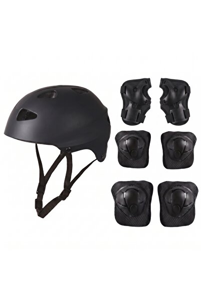 Numaca Çocuk Bisiklet Paten Kaskı - Dizlik Dirseklik Kask Full Koruyucu Set 7 Parça