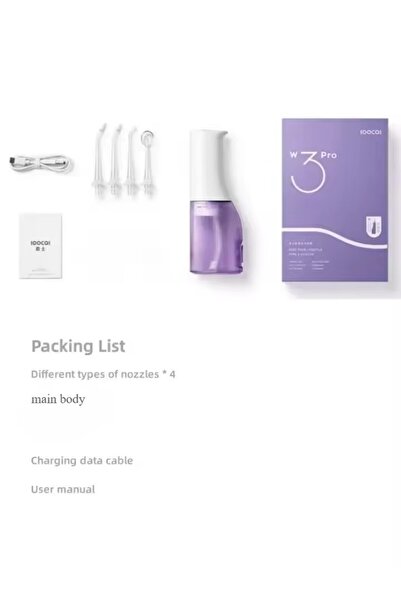 Choice جهاز تنظيف الأسنان بالماء W3 Pro Purple الأصلي من SOOCAS W3 Pro مزود ب...