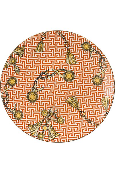Alsaif Gallery Al Saif Gallery Porcelain Serving Dish, 25x25x2.6 cm, Round - ...