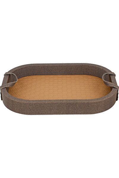 Alsaif Gallery Al Saif Gallery Wooden Serving Tray, 40.5x30x4.5 cm, Oval, Two...
