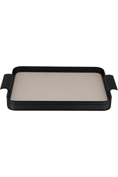 Alsaif Gallery Al Saif Gallery Stainless Steel Serving Tray, 30x24x3.6 cm, Re...