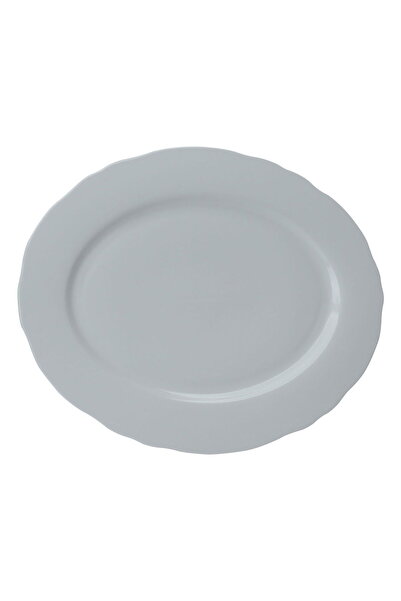 Alsaif Gallery Al Saif Gallery porcelain plate, 14 inches, oval - white