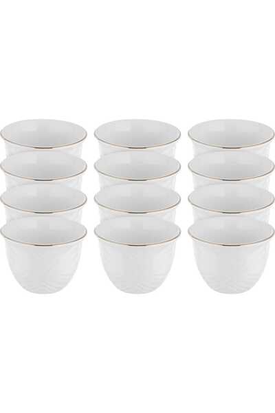 Alsaif Gallery Al Saif Gallery porcelain coffee cup set, 12 pieces - white