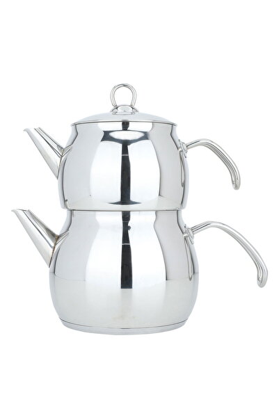 Alsaif Gallery Al Saif Gallery steel jug set, two pieces - silver