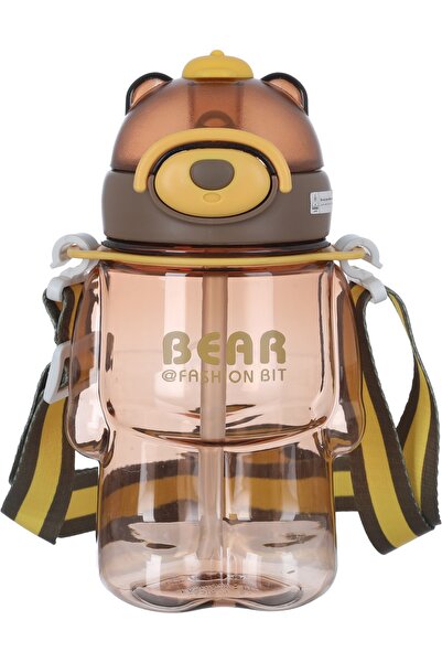 Alsaif Gallery Al Saif Gallery Plastic Water Bottle for Children, 800 ml - Brown