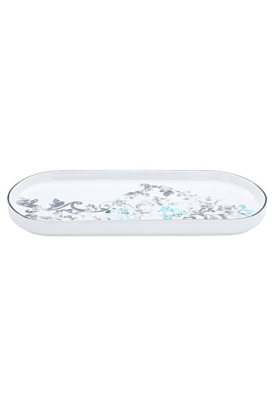 Alsaif Gallery Al Saif Gallery Porcelain Serving Plate, 36X16X2 Cm - White