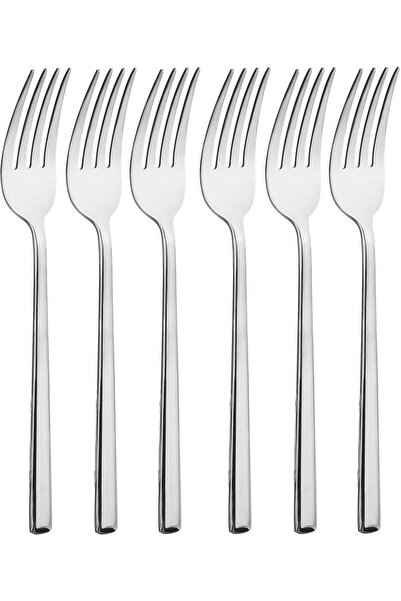 Alsaif Gallery Al Saif Gallery Steel Forks Set, 6 Pieces - Silver