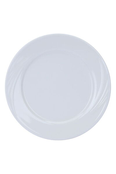 Alsaif Gallery Al Saif Gallery melamine plate, 6.5 inches, flat round - white