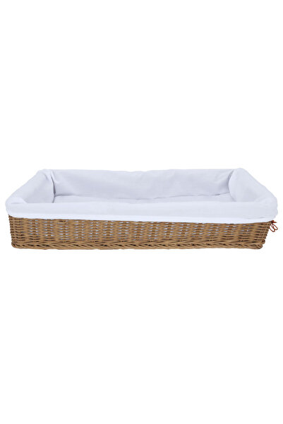 Alsaif Gallery Al Saif Gallery Rectangular Wicker Serving Basket, 50 X 36 X 9...