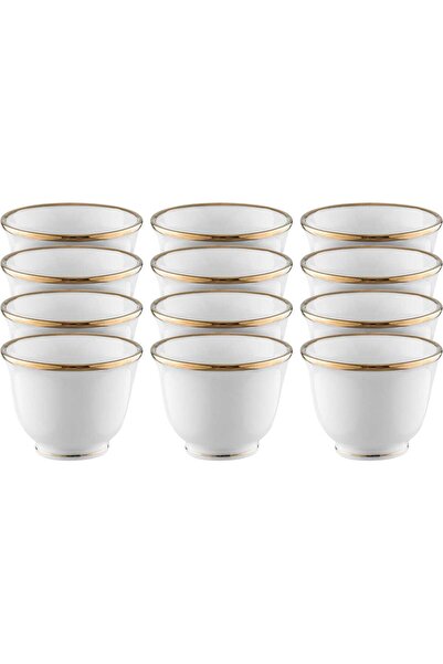 Alsaif Gallery Al Saif Gallery Porcelain Arabic Coffee Cups Set, 12 Pieces - ...