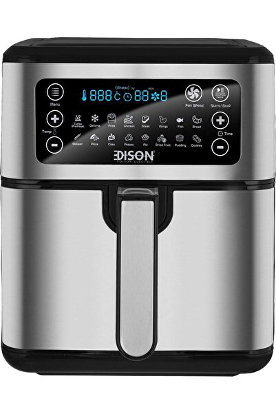 Edison مقلاة هوائية فولاذية KZD55-170F، 1550-1850 واط، 5.5 لتر، 16 وظيفة، شاش...