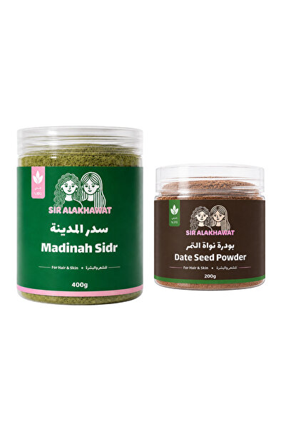 sir alakhawat مجموعة العناية العميقة بالفروة | سدر المدينة 400جم + نواة التمر...