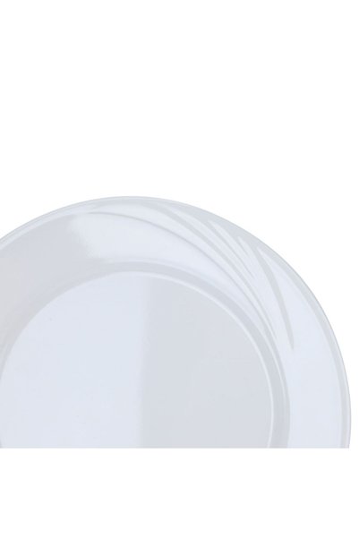Alsaif Gallery Al Saif Gallery melamine plate, 6.5 inches, flat round - white