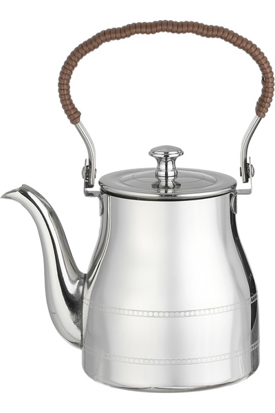 Alsaif Gallery Al Saif Gallery Stainless Steel Pitcher, 1.2 Liters, Brown Han...