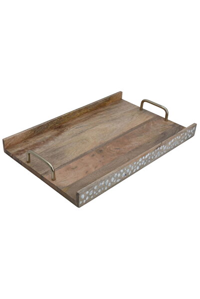 Alsaif Gallery Saif Gallery Wooden Serving Topper, 50 x 32 x 4.5 cm, Rectangl...