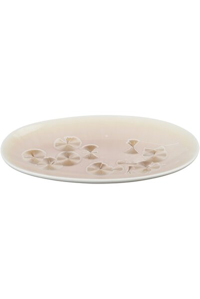 Alsaif Gallery Al Saif Gallery Porcelain Plate, 22x12.5x2.5 cm, Oval - White ...